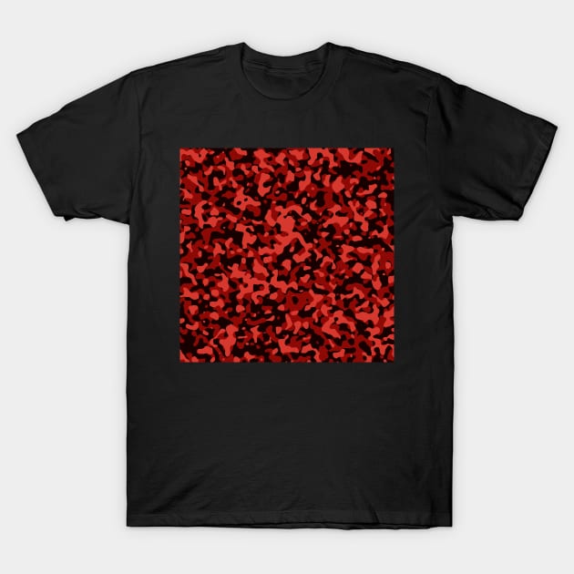 Camouflage Red  Effect T-Shirt by Tshirtstory